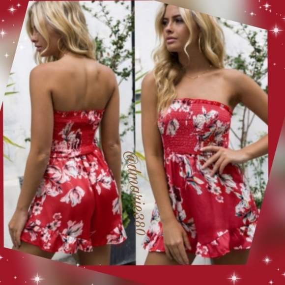 ❤️ HP ❤️🌴New Gorgeous Boho strapless Romper - Picture 4 of 5